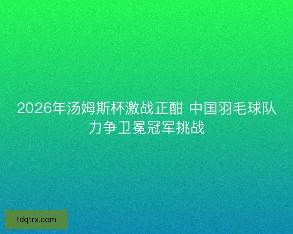 2026年汤姆斯杯激战正酣 中国羽毛球队力争卫冕冠军挑战